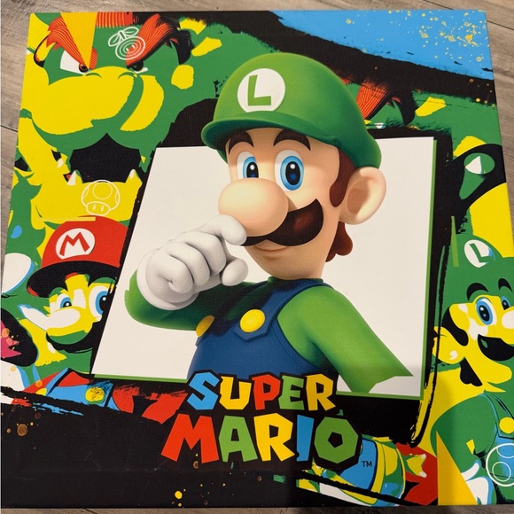 Super Mario Bros wall art  Set of 4 - Picture 4 of 8
